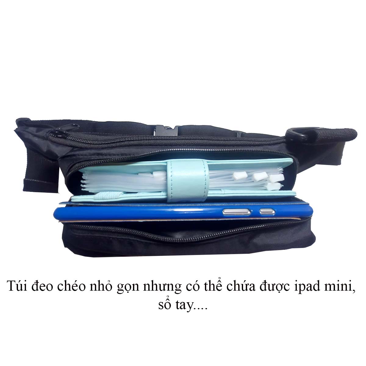 Túi đeo chéo nam CHENNY CN082 mặt sau