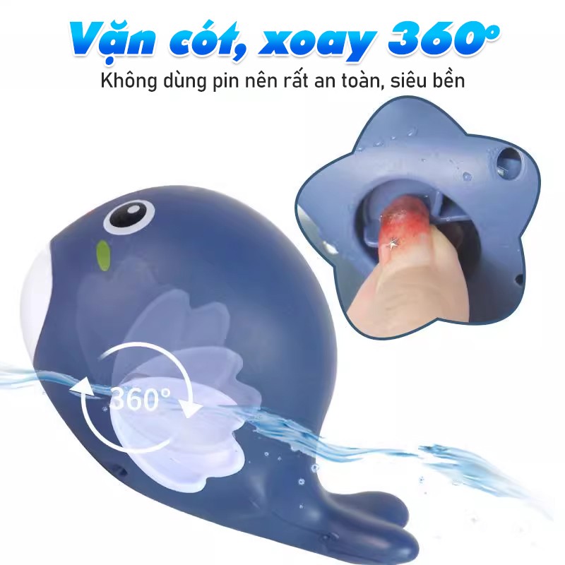 Mô tả Đồ chơi trong bể tắm rùa con, ếch, cá heo, vịt ,cua tinh nghịch BBT Global 8098 - 2