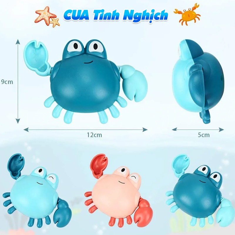 Mô tả Đồ chơi trong bể tắm rùa con, ếch, cá heo, vịt ,cua tinh nghịch BBT Global 8098 - 7