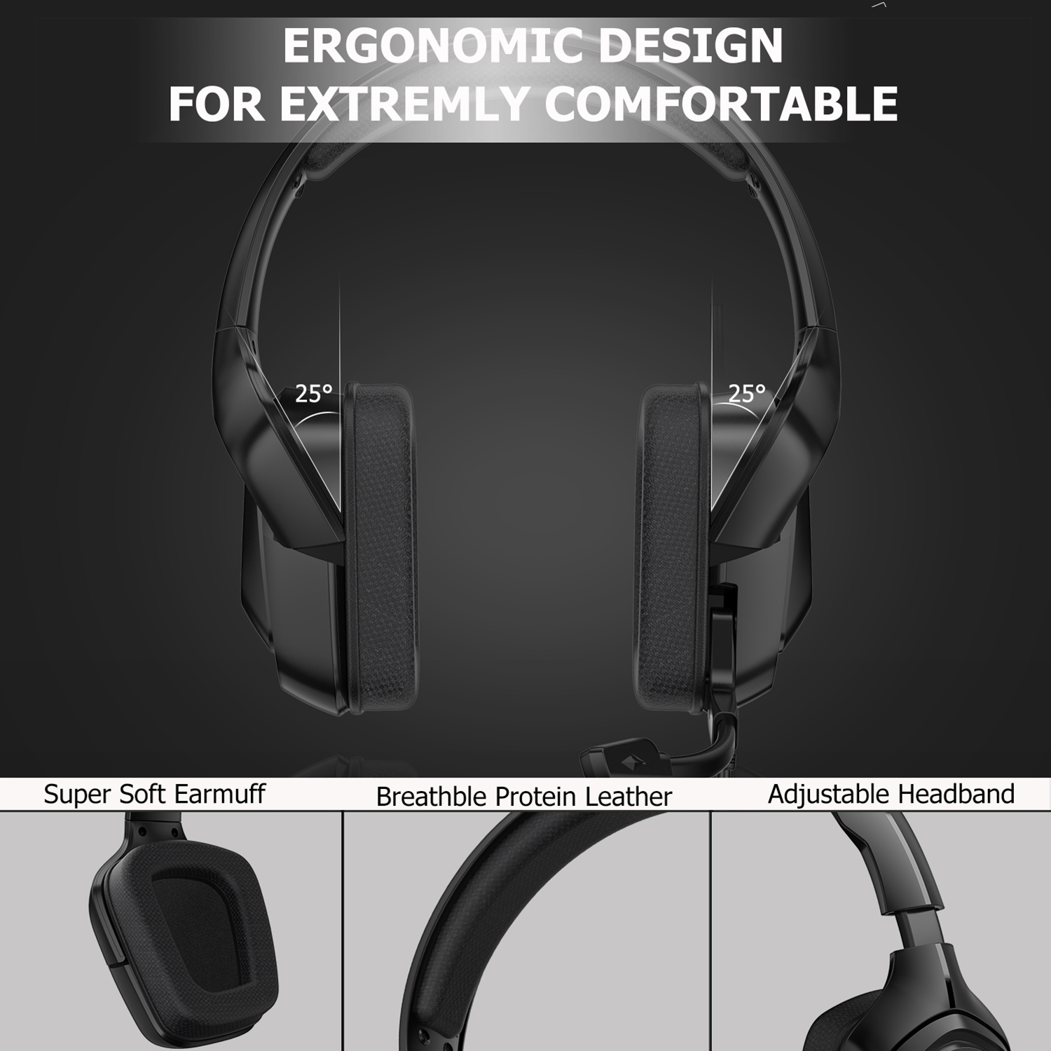 Mô tả Tai Nghe Chơi Game Chuyên Nghiệp Onikuma K20 - Có Dây Có Mic Đèn Led RGB - Hàng Chính Hãng - 1