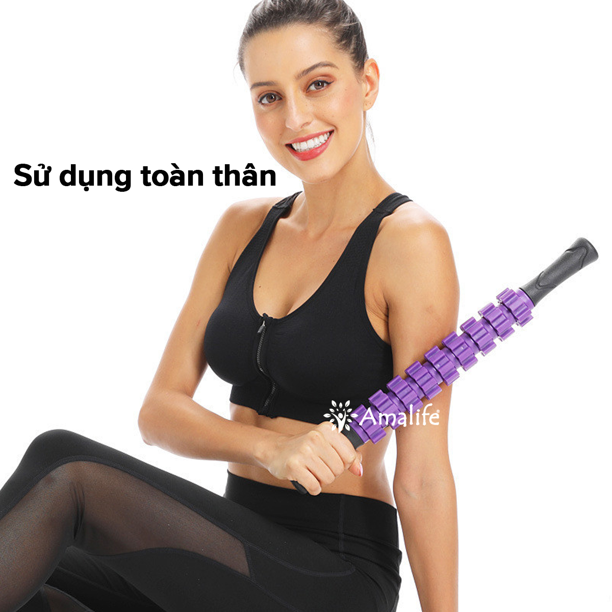 Mô tả Con Lăn 9 Răng, Gậy Lăn Massage Roller Stick Giãn Cơ Mát Xa Tập Yoga Thư Giãn Toàn Thân Đa Năng Chính Hãng Amalife - 9