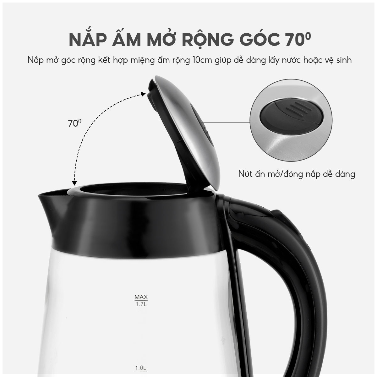 Tay cầm ấm siêu tốc Lebenlang LBWE9991