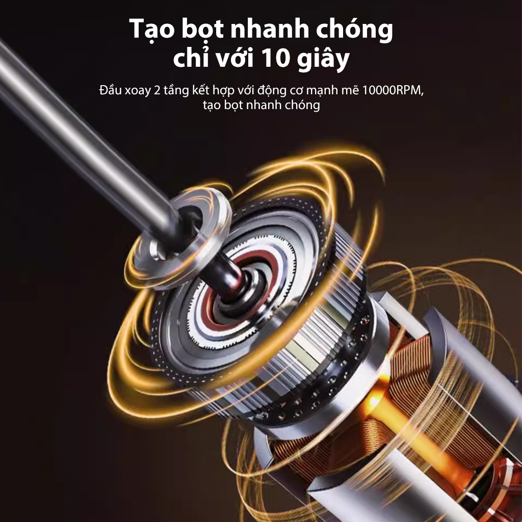 Mô tả Máy tạo bọt sữa Samono SW-MFB11 dụng cụ đánh trứng khuấy cà phê mini - 9