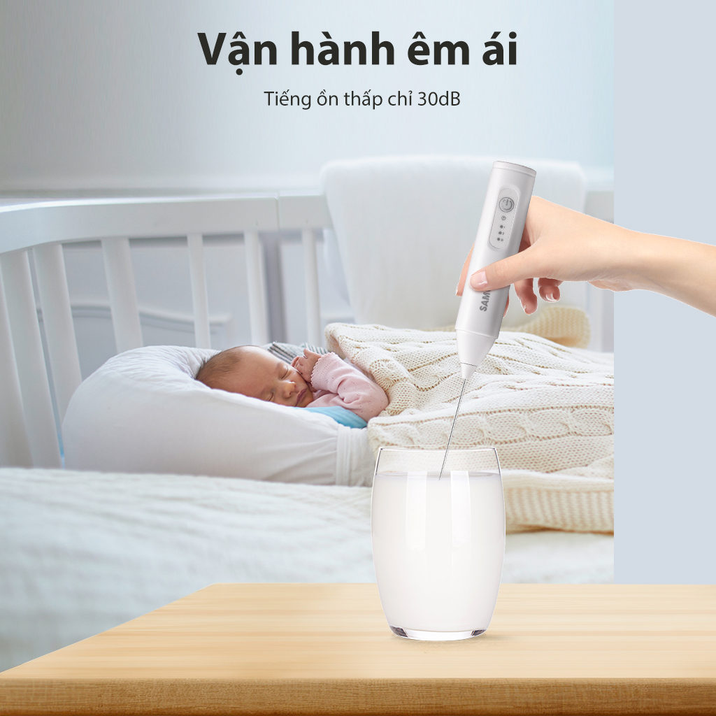 Mô tả Máy tạo bọt sữa Samono SW-MFB11 dụng cụ đánh trứng khuấy cà phê mini - 10