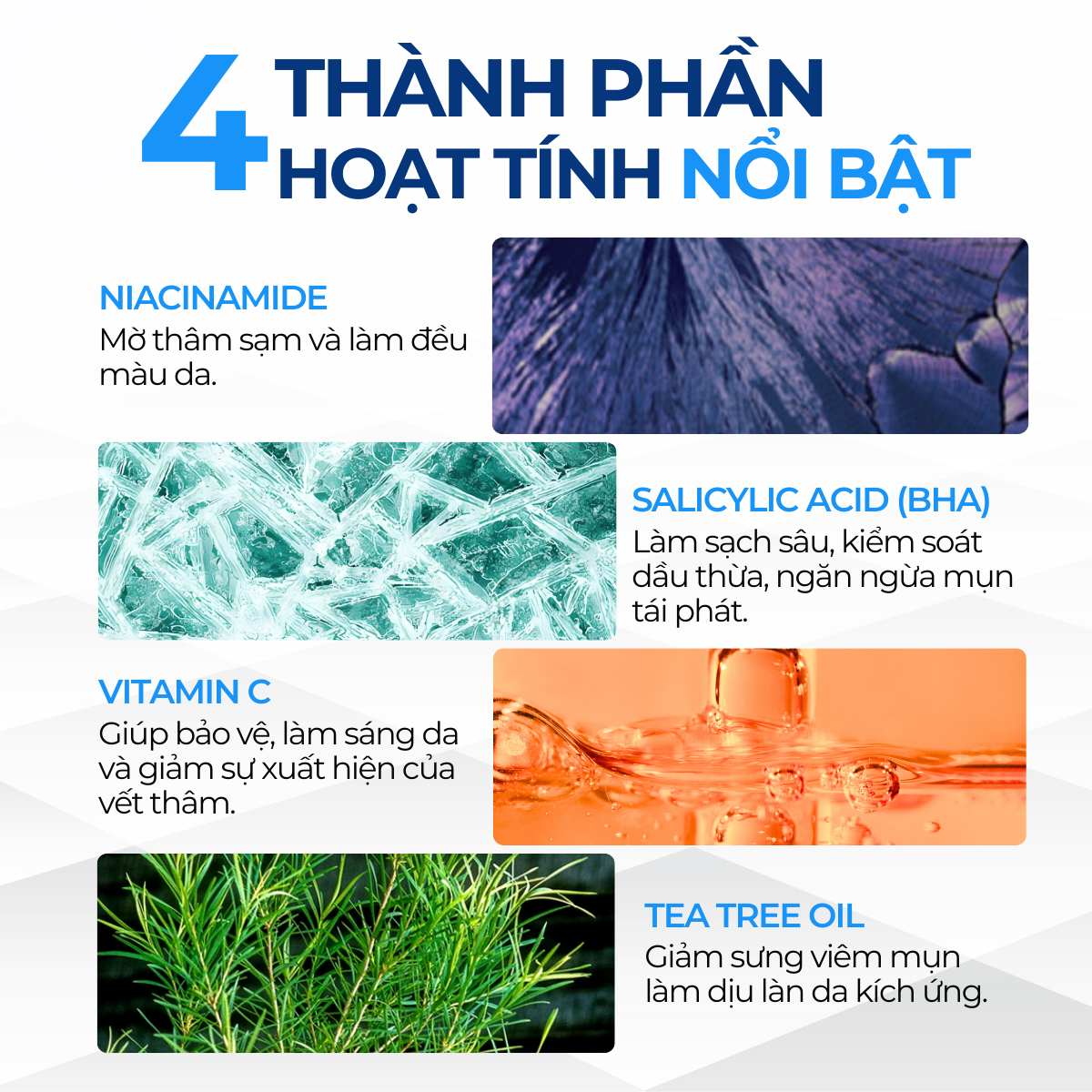 Mô tả Serum Compliment 2% BHA Hyaluronic Acid B5 5% Vitamin C 20% Làm Sạch Da, Giảm Mụn Trắng Da 27ml - 4