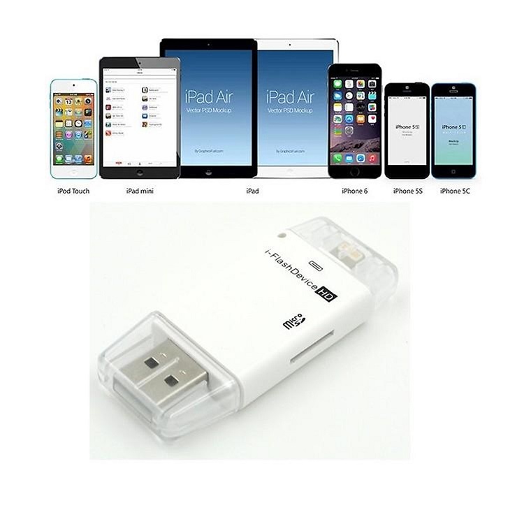 FlashDevice Đầu Đọc Thẻ Nhớ SD/TF Dành Cho IPhone/IPad/ Android OS ...