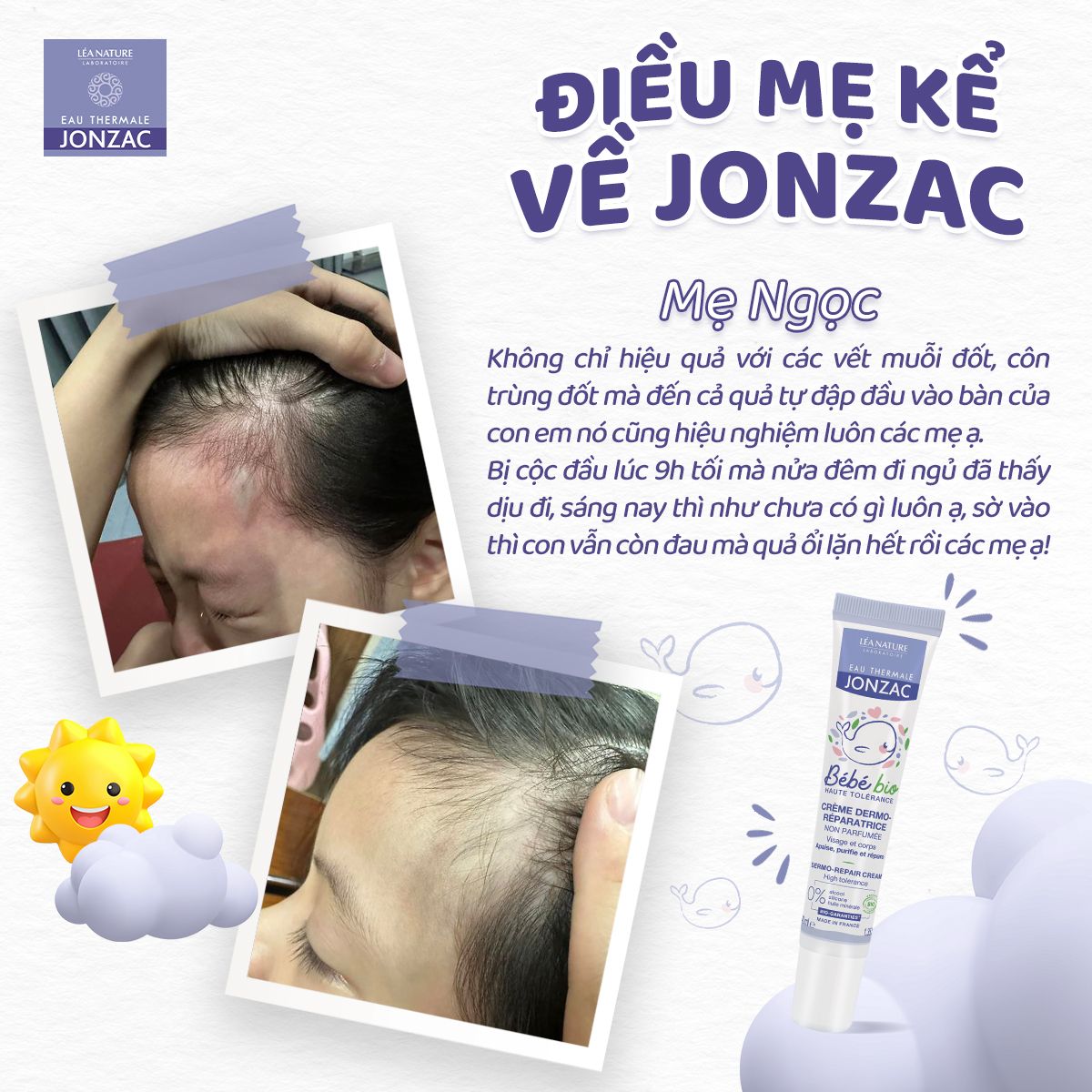 Mô tả Kem làm dịu kích ứng hữu cơ hỗ trợ chống hăm JONZAC dành cho bé từ sơ sinh 40ml - 3