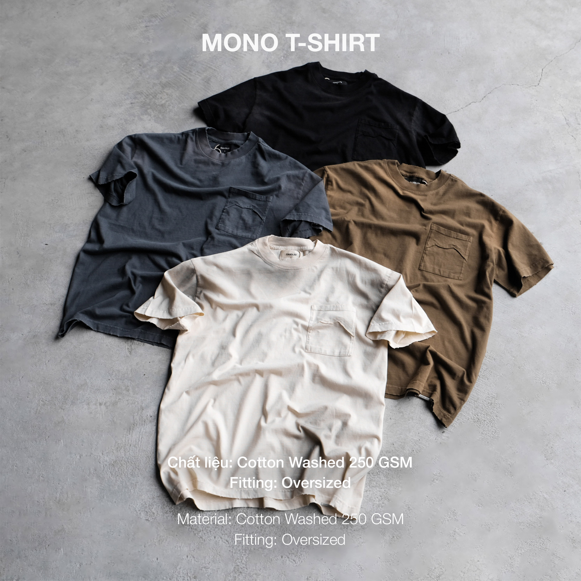 Mô tả Áo Thun Candles Mono Oversize Tee Unisex - 1
