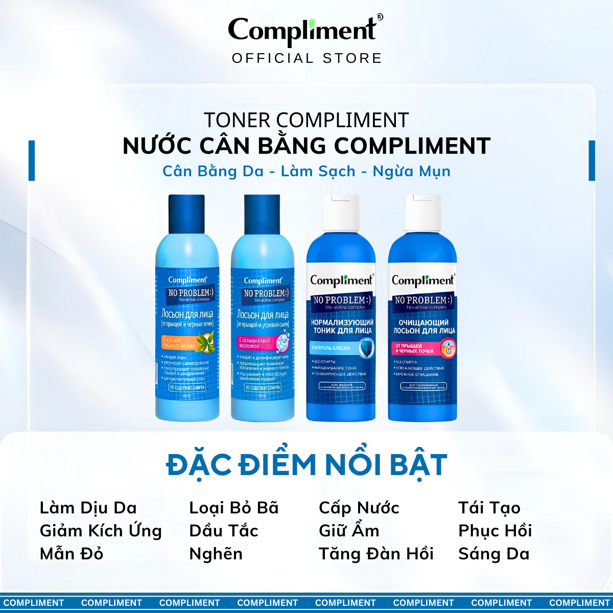 Mô tả Nước Hoa Hồng Compliment Cấp Ẩm Sáng Da, Toner Dịu Nhẹ Lành Tính 200ml - 2