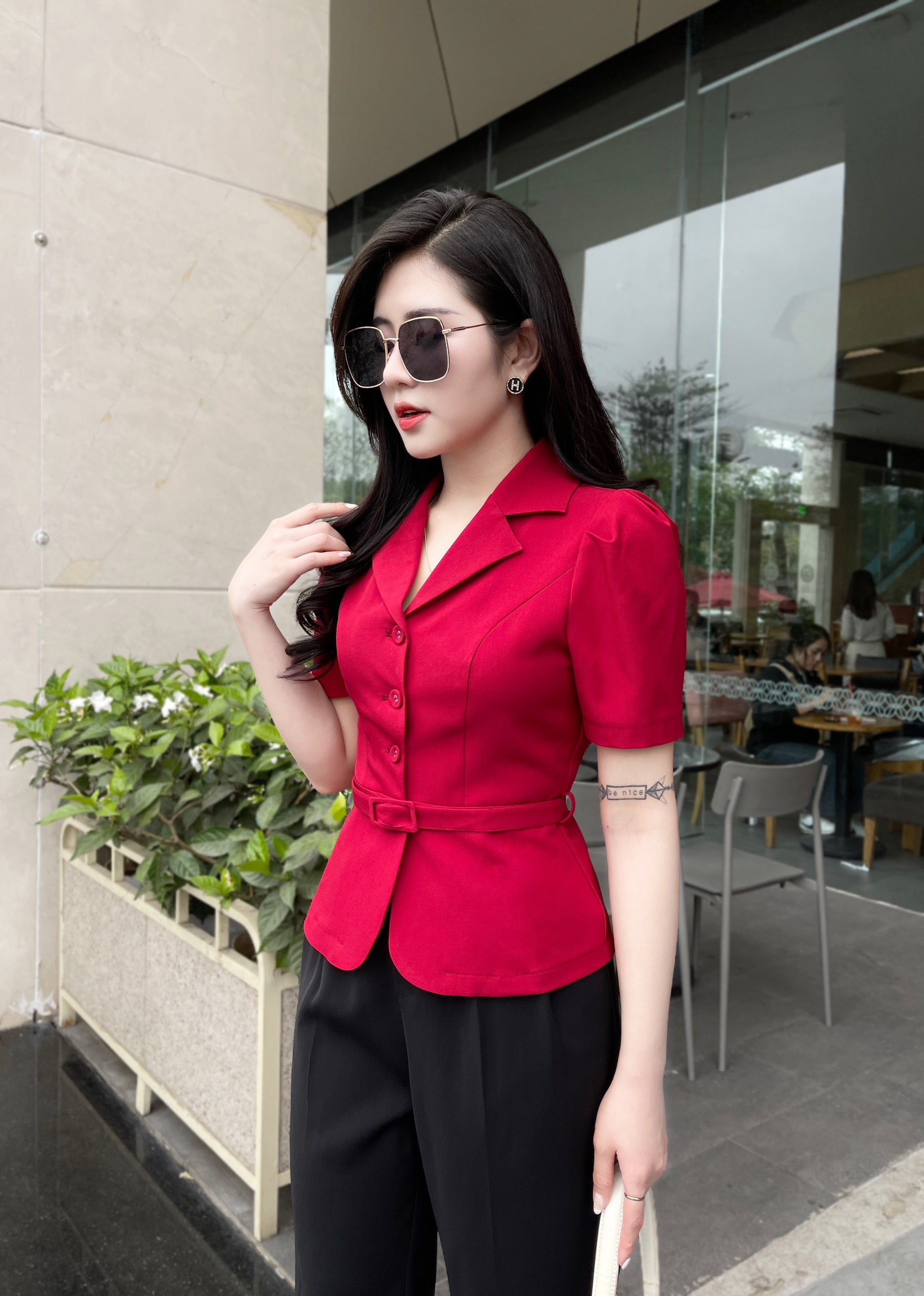 Mô tả Áo Peplum Evalover Công Sở kèm belt - 2