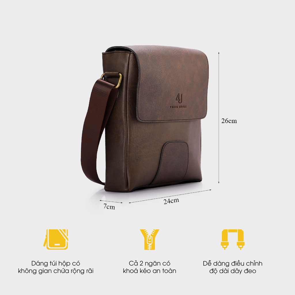 Mô tả Túi Đeo Chéo Nam 4U Thời Trang D267 - 1