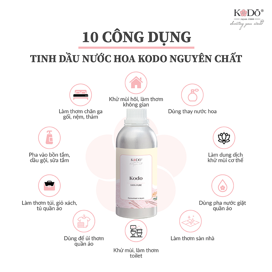 Mô tả Tinh Dầu Nước Hoa KODO Moon Lavender Oải Hương Làm thơm phòng, không gian, quần áo - Essence collection - 10/50/100ml - 1