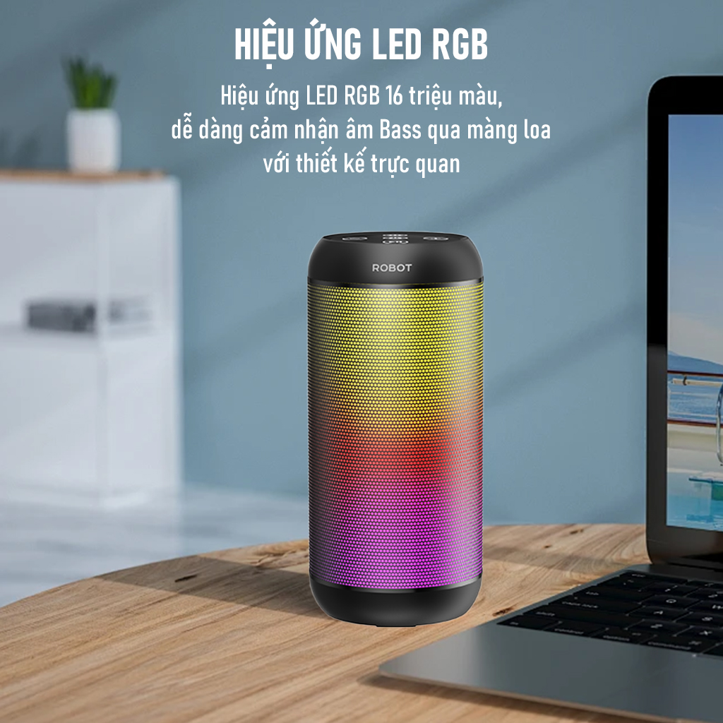 Mô tả Loa TWS Bluetooth 5.3 VIVAN RB510 Âm Hay Bass Lớn Chống Nước IPX4 10W Hỗ trợ USB AUX TF card đàm thoại rảnh tay Tiện lợi - 4