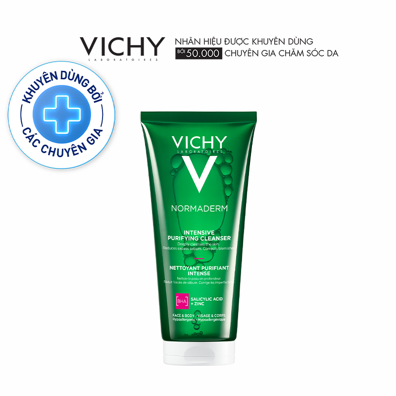 Mô tả Sữa rửa mặt dạng gel làm sạch sâu giảm bã nhờn Vichy Normaderm Intense Purifying Cleanser 200ml - 2