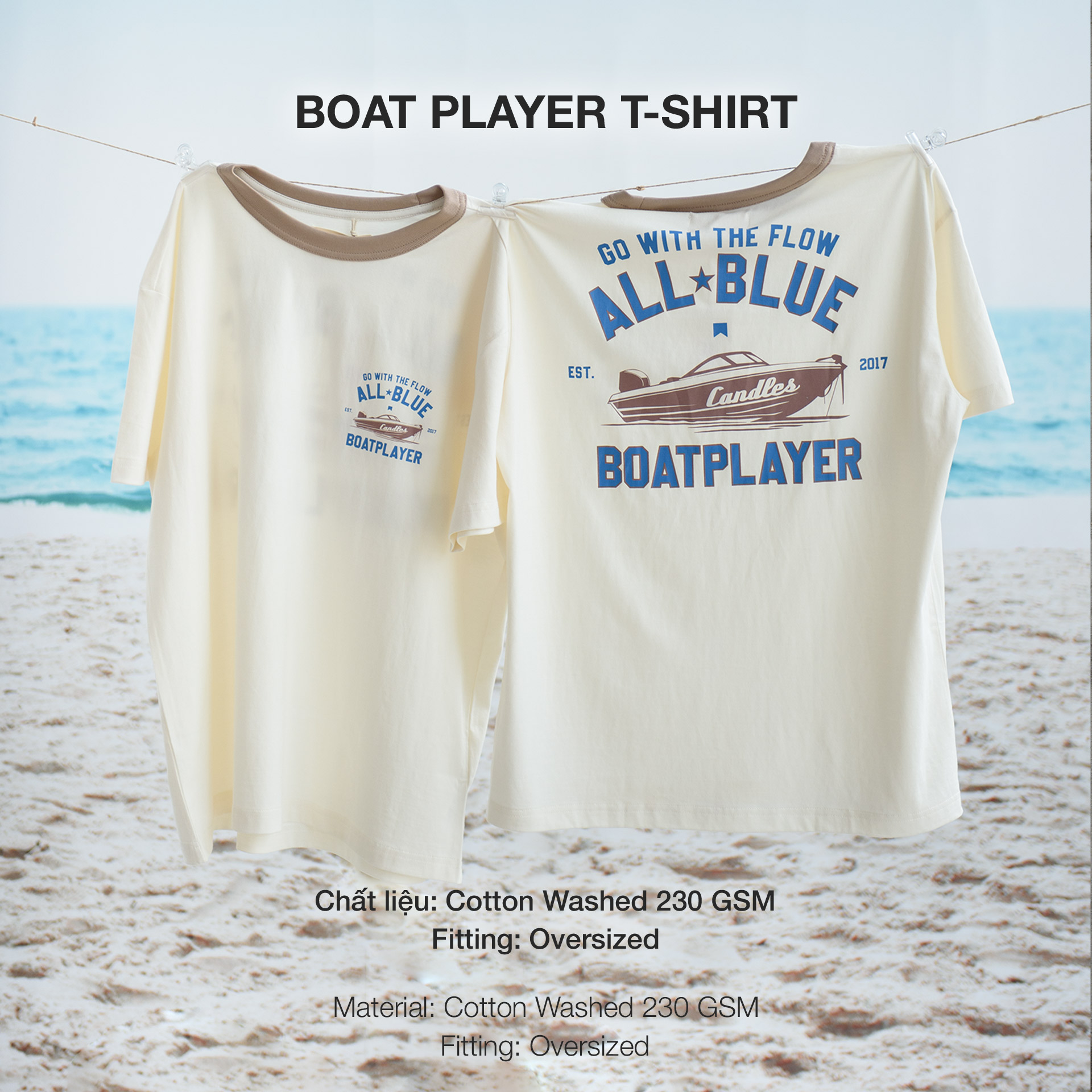 Mô tả Áo thun Candles Boat Player Oversize Tee Unisex - 1