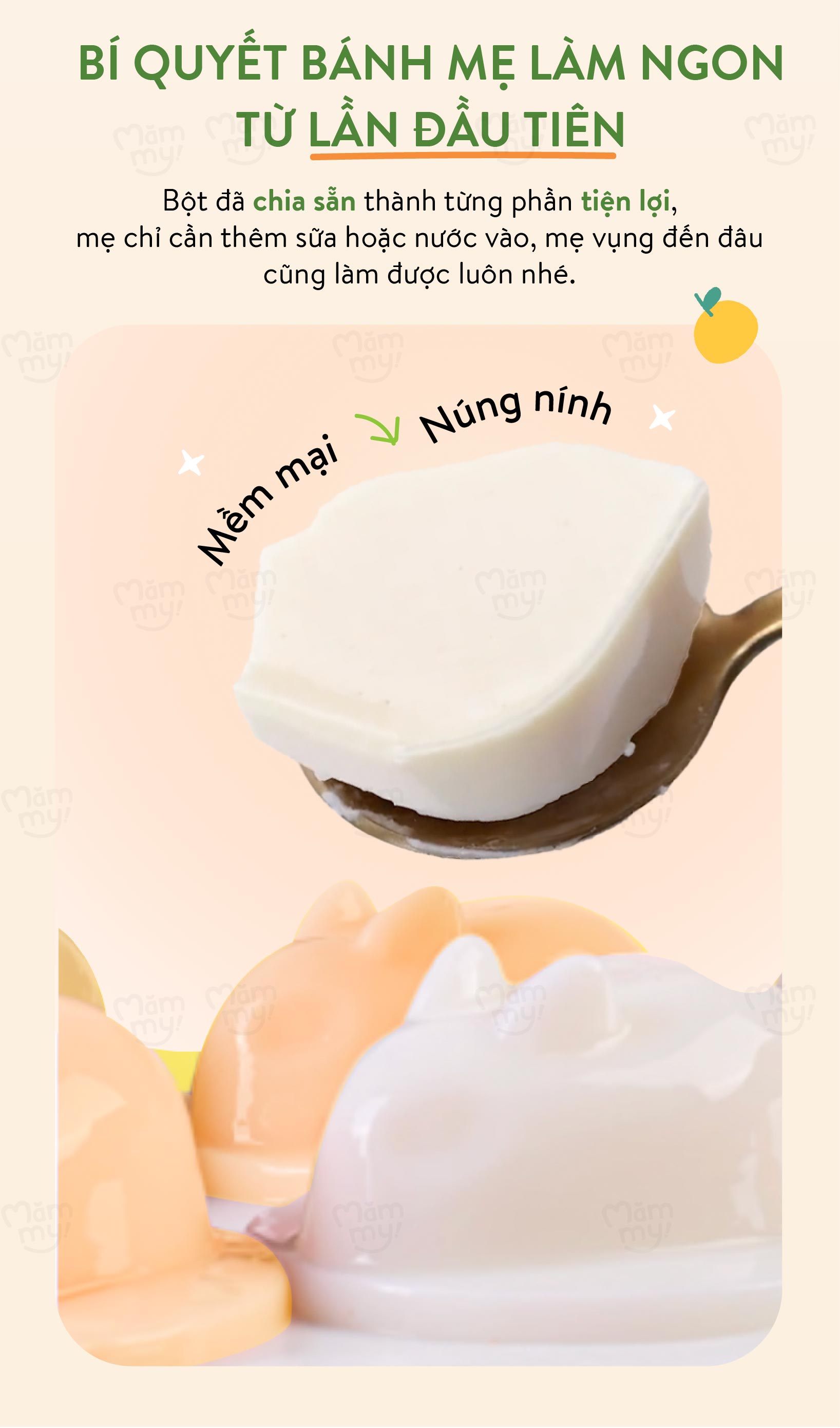 Mô tả Bột làm bánh Panna cotta thỏ núng nính Mămmy làm bữa phụ cho bé chỉ 5 phút bổ sung vitamin và DHA - 6