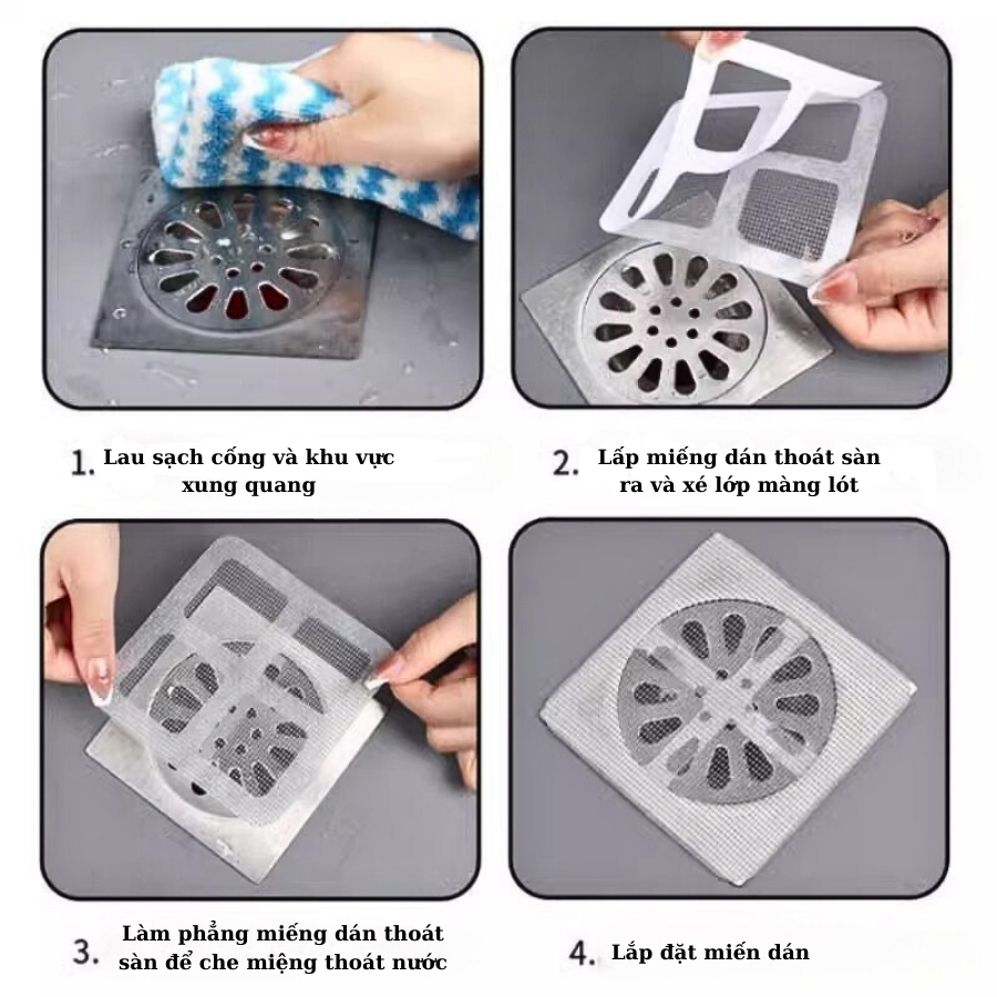 Lưới Lọc Rác Chống Tắc Set 10 Miếng Lọc Rác Nhà Tắm Miệng Cống Thoát ...