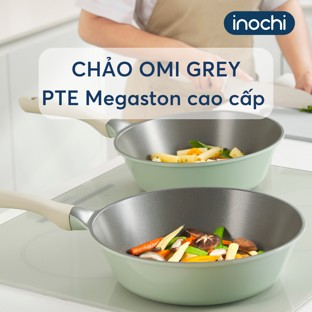 Chảo Chống Dính OMI GREY INOCHI - Lớp Phủ Teflon Megastone Siêu Bền ...