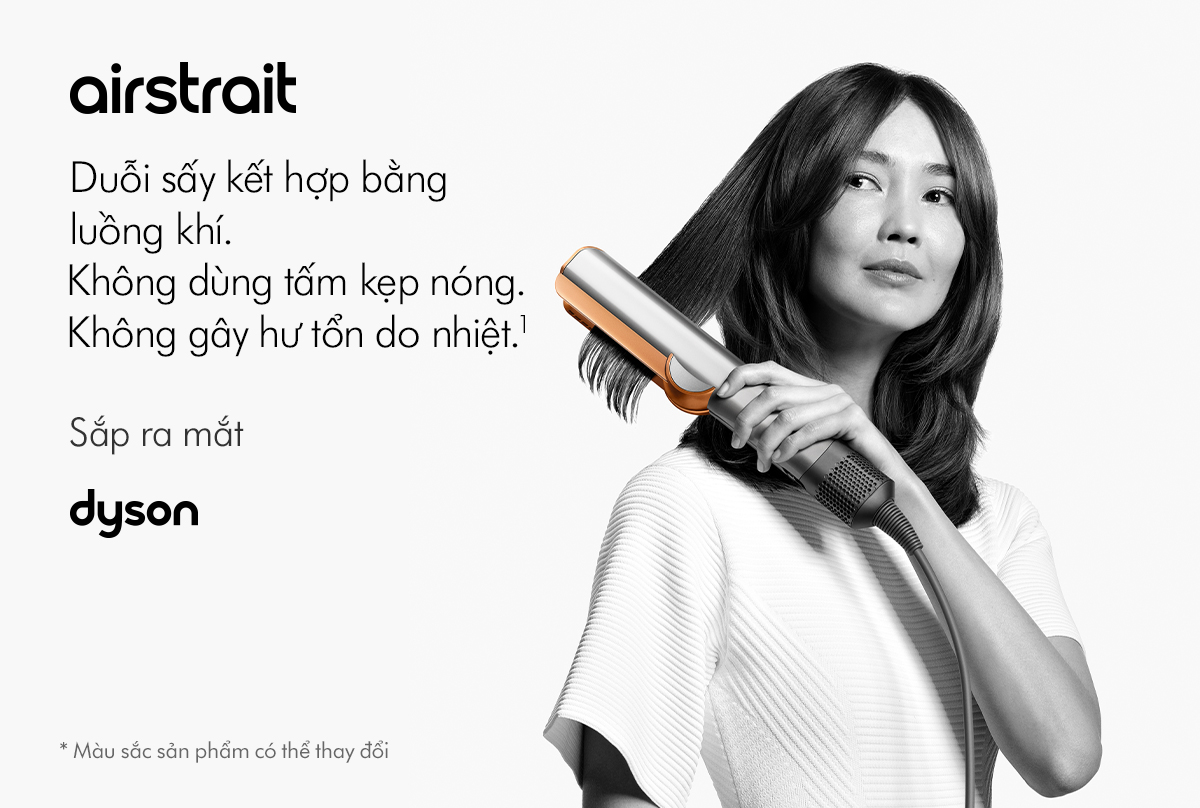Mô tả Máy sấy duỗi tóc Dyson Airstrait ™ HT01 (Xám Vàng Đồng) - 1