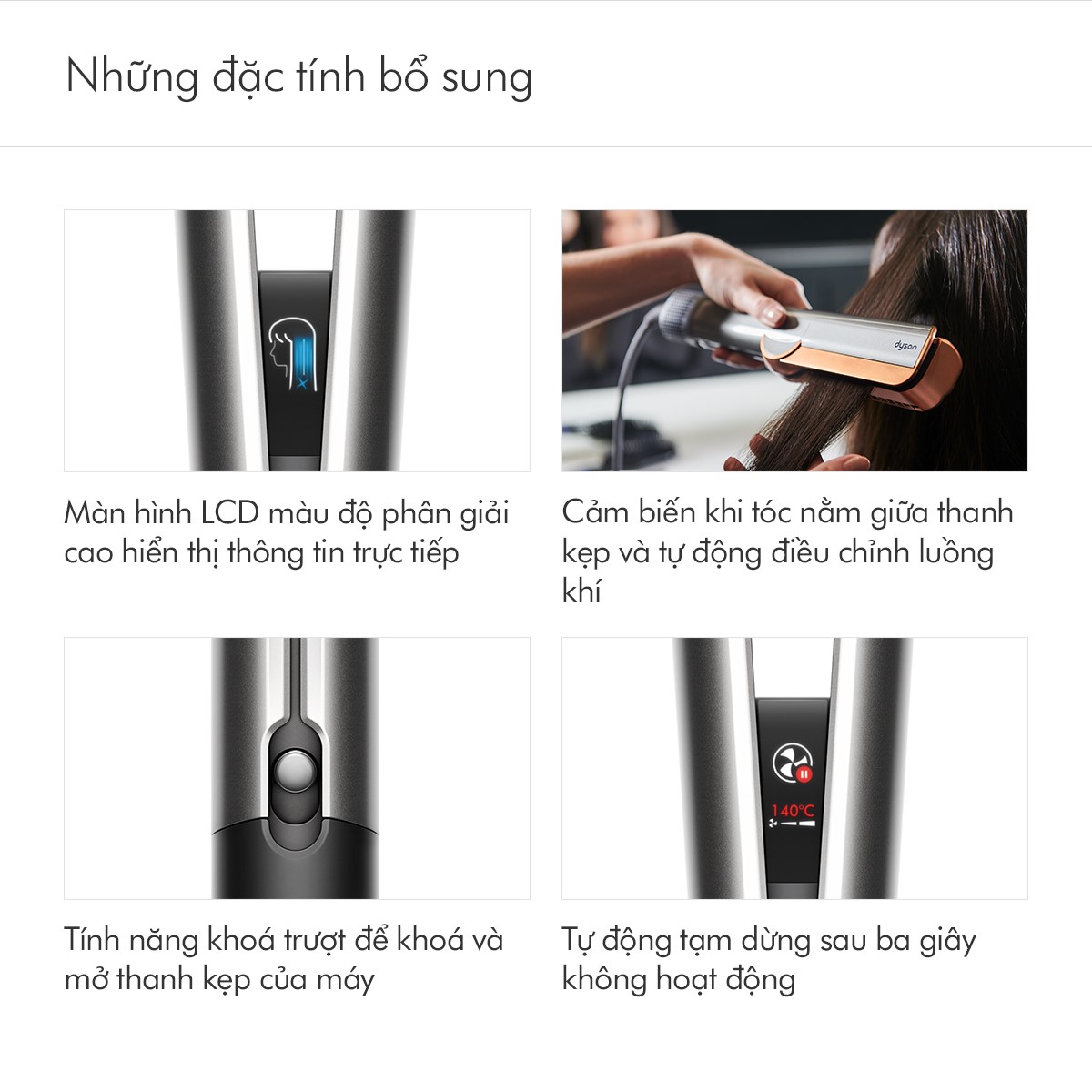 Mô tả Máy sấy duỗi tóc Dyson Airstrait ™ HT01 (Xám Vàng Đồng) - 9