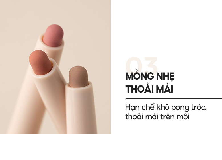 Mô tả Chì Kẻ Viền Môi Merzy Mood Over Smudging Lip Pencil 0.9g - 6