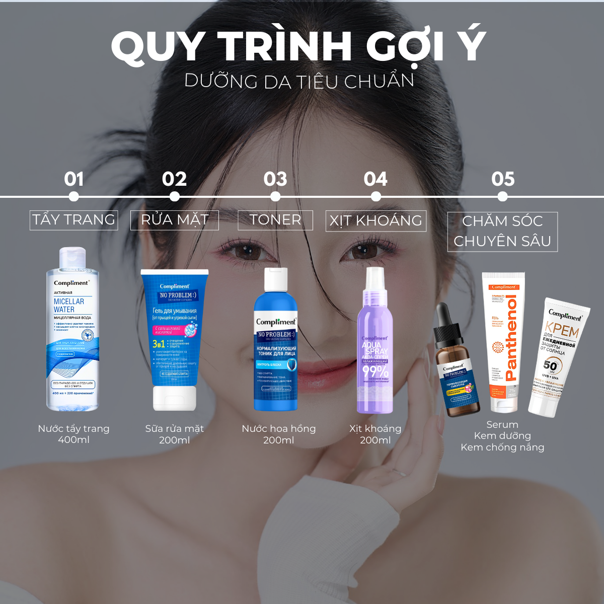 Mô tả Xịt Khoáng Nước Dưỡng Da Cấp Ẩm Compliment Aqua Spray Phục Hồi Giảm Nhanh Mệt Mỏi Mát Dịu 200ml - 7