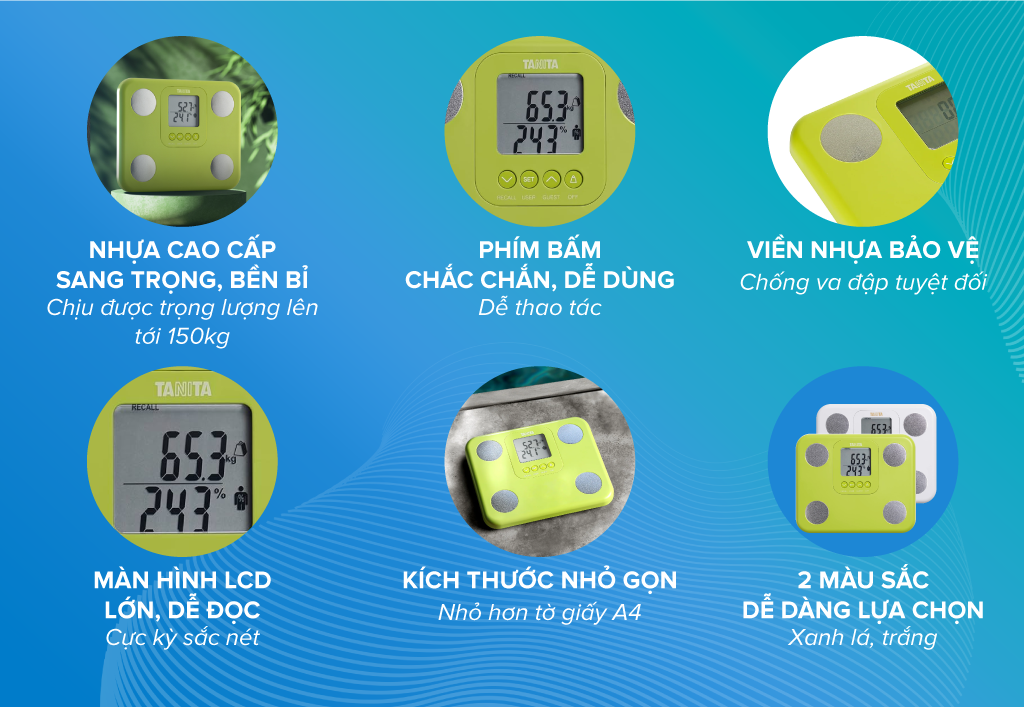 Mô tả Cân Điện Tử Sức Khỏe Phân Tích 9 Chỉ Số Cơ Thể Tanita BC-730 Thương Hiệu Nhật Bản - 2