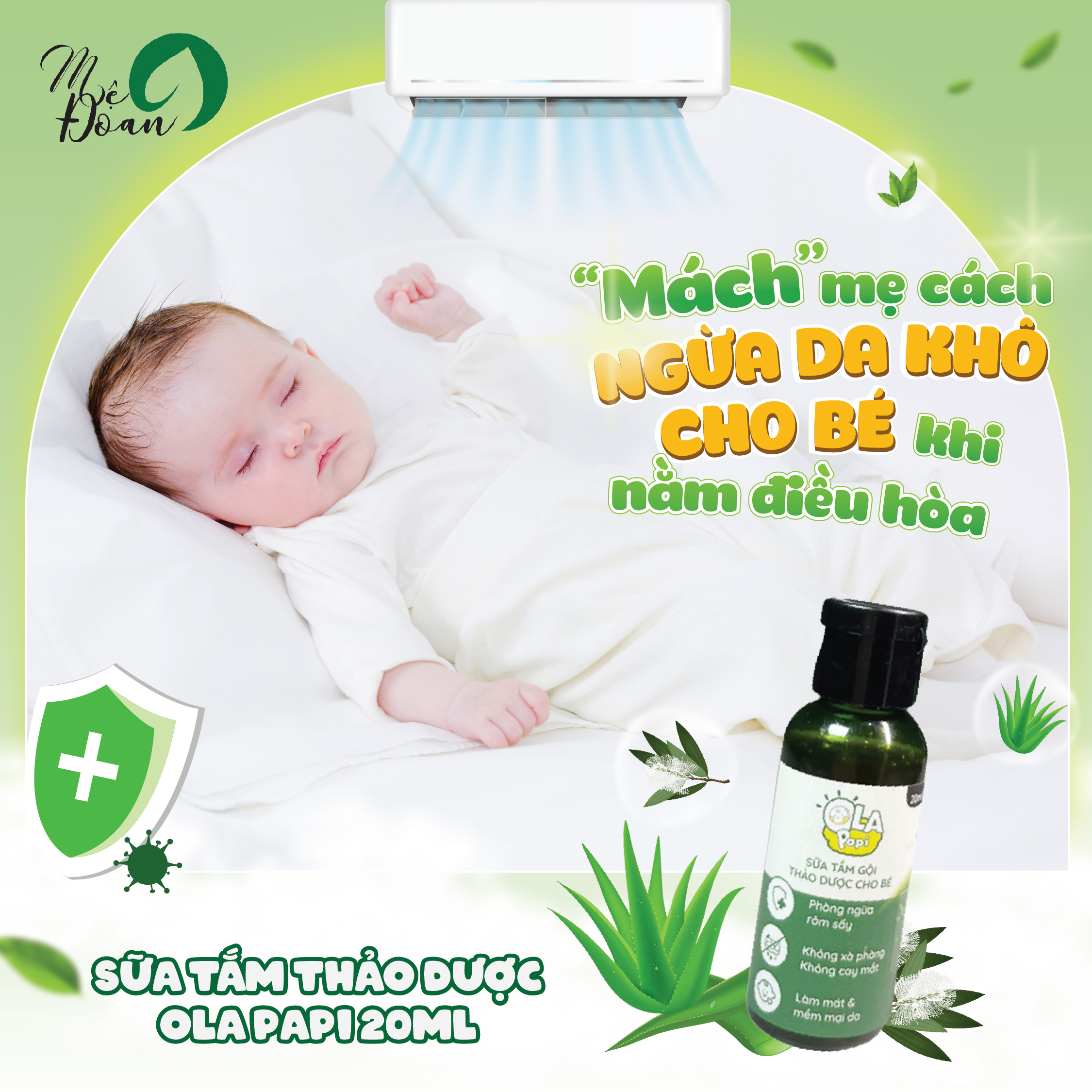Mô tả Sữa tắm gội cho bé Mệ Đoan phòng ngừa rôm sảy, các vấn đề về da 200ml - 1