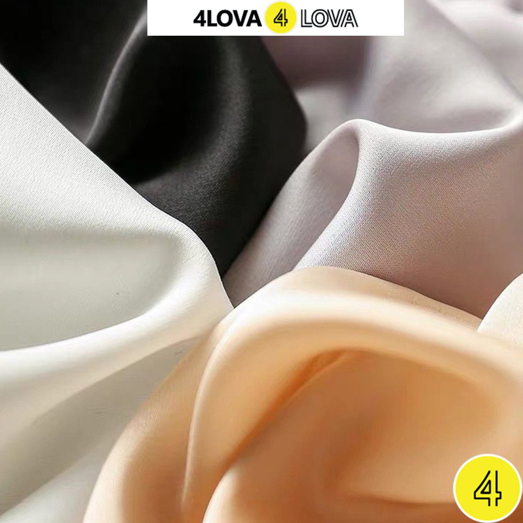 Mô tả Váy ngủ 2 dây nơ ngực 4LOVA  đẹp quyến rũ chất lụa trơn Satin mềm mịn - Váy ngủ Dahlia - EVA0161 - 2