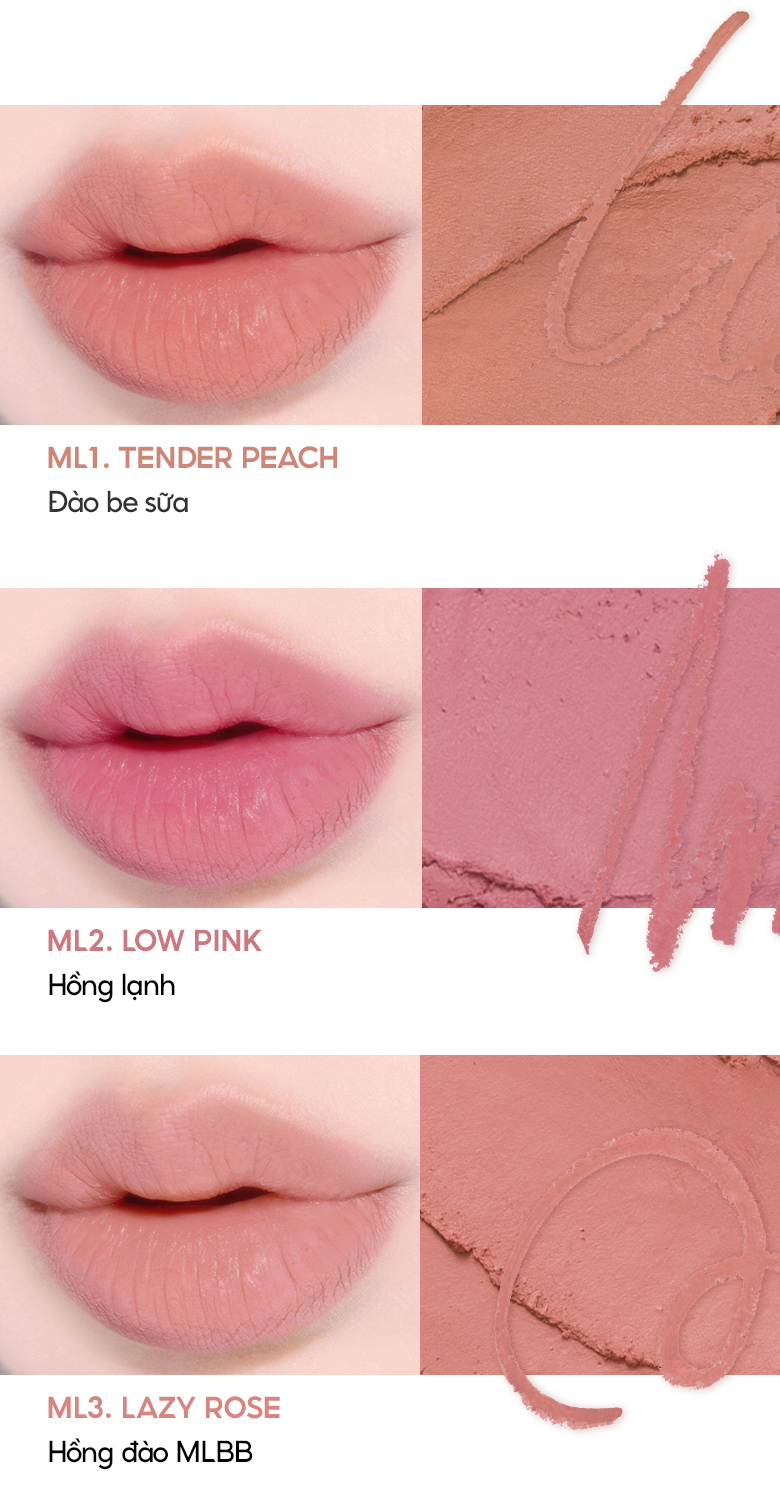 Mô tả Chì Kẻ Viền Môi Merzy Mood Over Smudging Lip Pencil 0.9g - 7