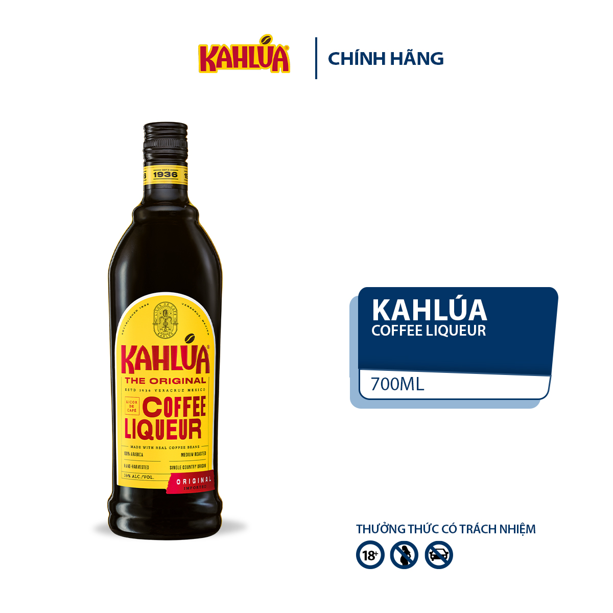 Mô tả Rượu Mùi Kahllúa Nồng Độ 16% Vol 700ml Không Kèm Hộp - 1
