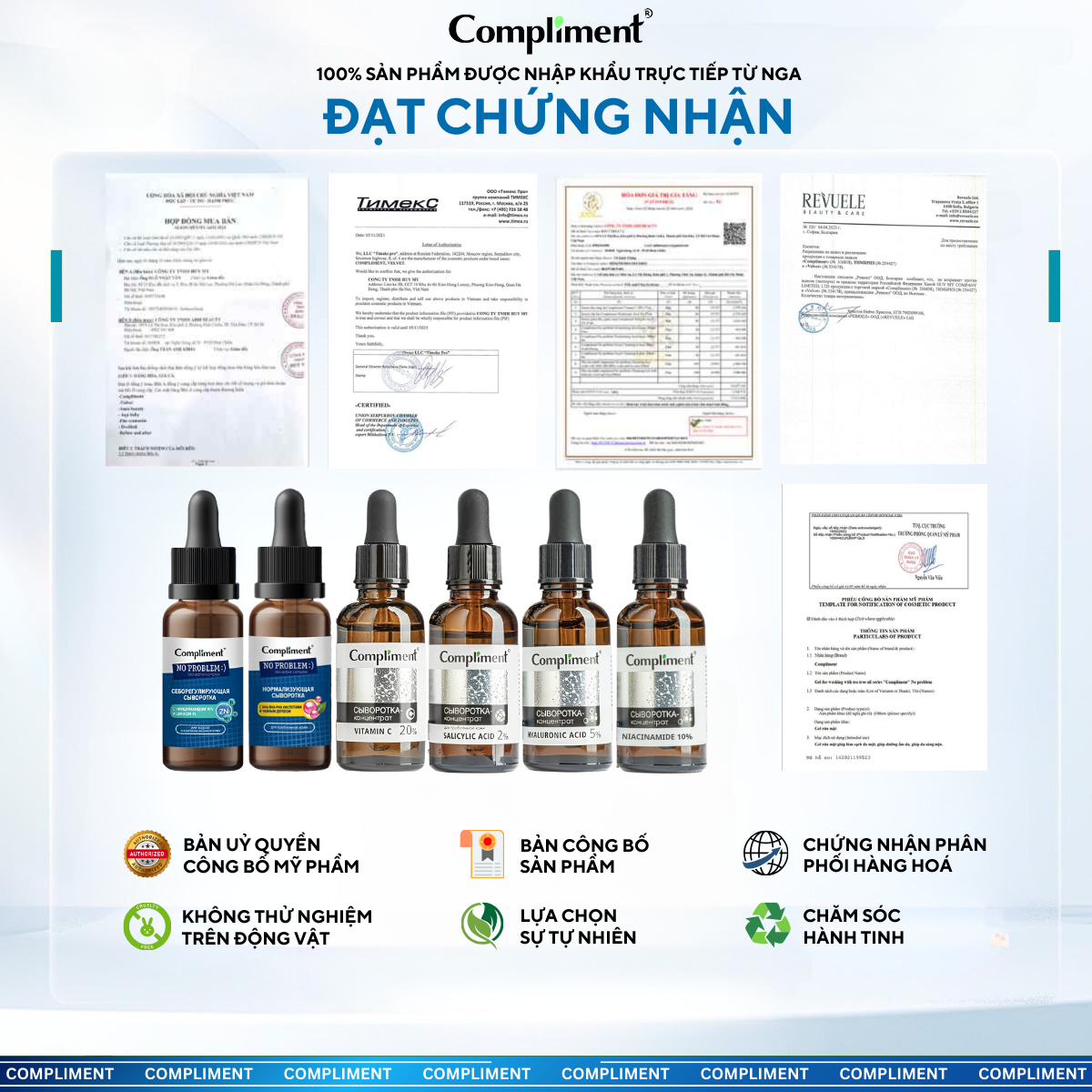 Mô tả Serum Cấp Ẩm, Giảm Mụn, Phục Hồi Da Compliment HA, B5, B3, Niacinamide, Vitamin C 27ml - 9