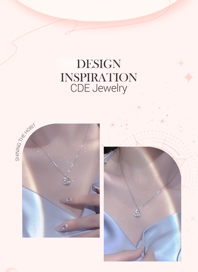 Dây chuyền bạc nữ CDE Moonstone 2
