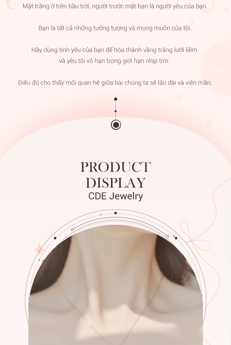 Dây chuyền bạc nữ CDE Moonstone 3