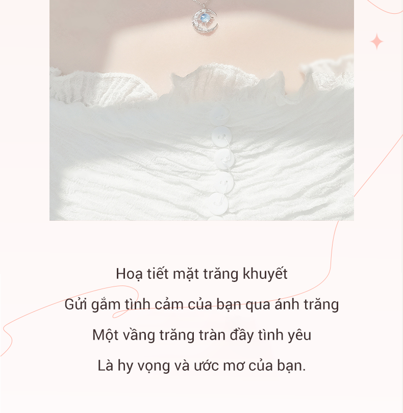 Dây chuyền bạc nữ CDE Moonstone 4