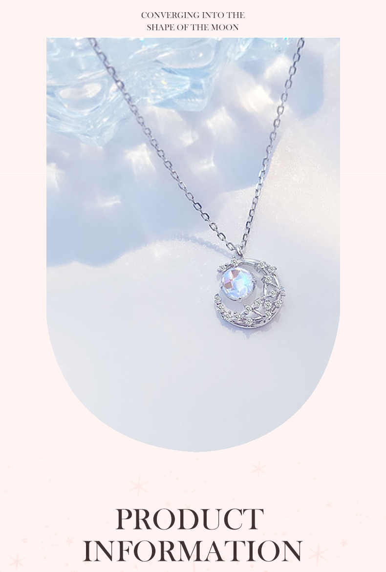 Dây chuyền bạc nữ CDE Moonstone 5