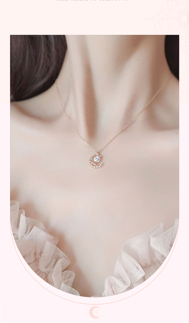 Dây chuyền bạc nữ CDE Moonstone 9