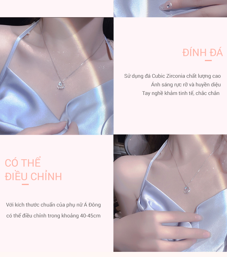Dây chuyền bạc nữ CDE Moonstone 11