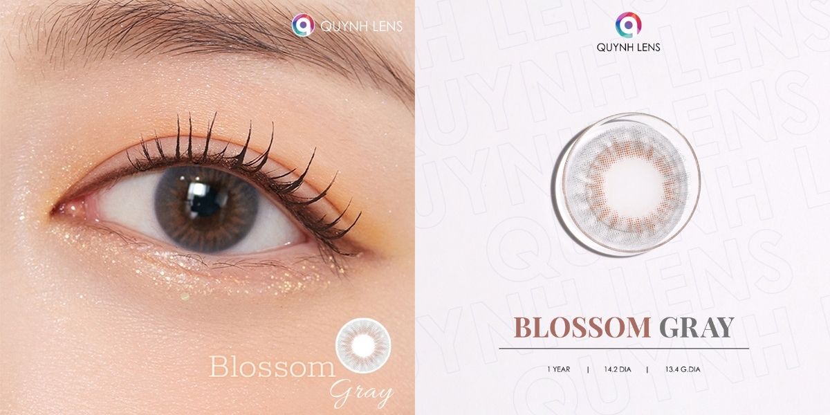 Mô tả Kính áp tròng QUYNH LENS Blossom Gray 0-8 độ - 3