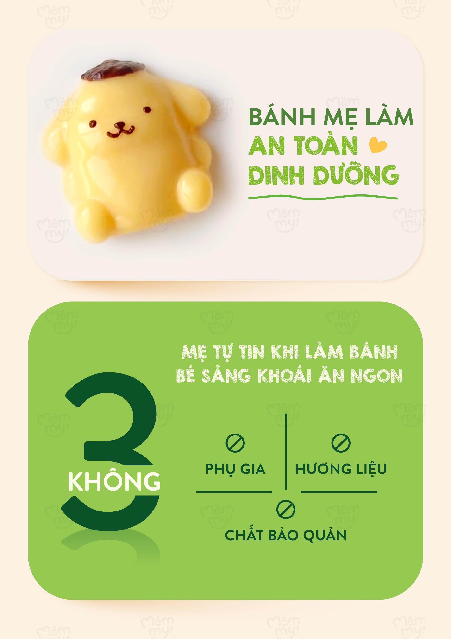 Mô tả Bột làm bánh trộn sẵn Mămmy làm bữa phụ cho bé 6 tháng: bánh Crepe, Pancake, PannaCotta, Pudding và Bột làm váng sữa - 10