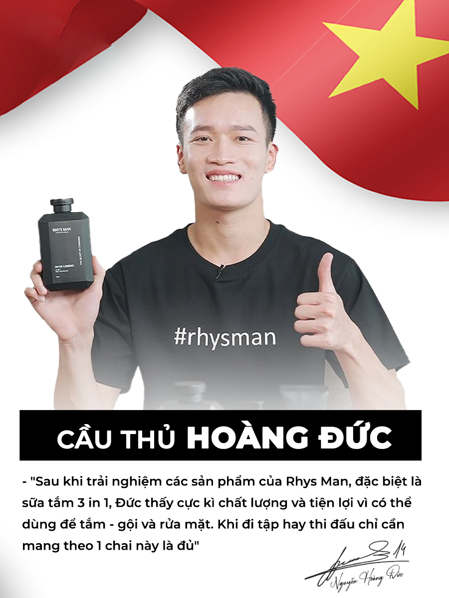Mô tả Combo Sữa tắm gội nam 3in1 350ml & Sữa rửa mặt nam 100ml & Dung dịch vệ sinh 120ml & Nước hoa nam 10ml RHYS MAN - 1