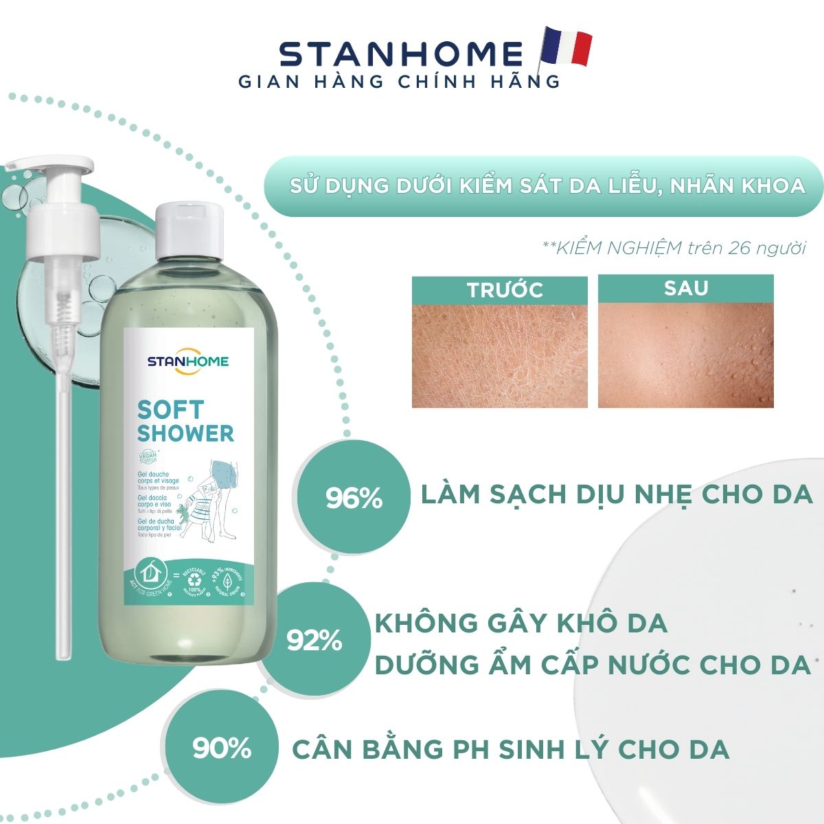 Hiệu quả kiểm chứng Stanhome Soft Shower