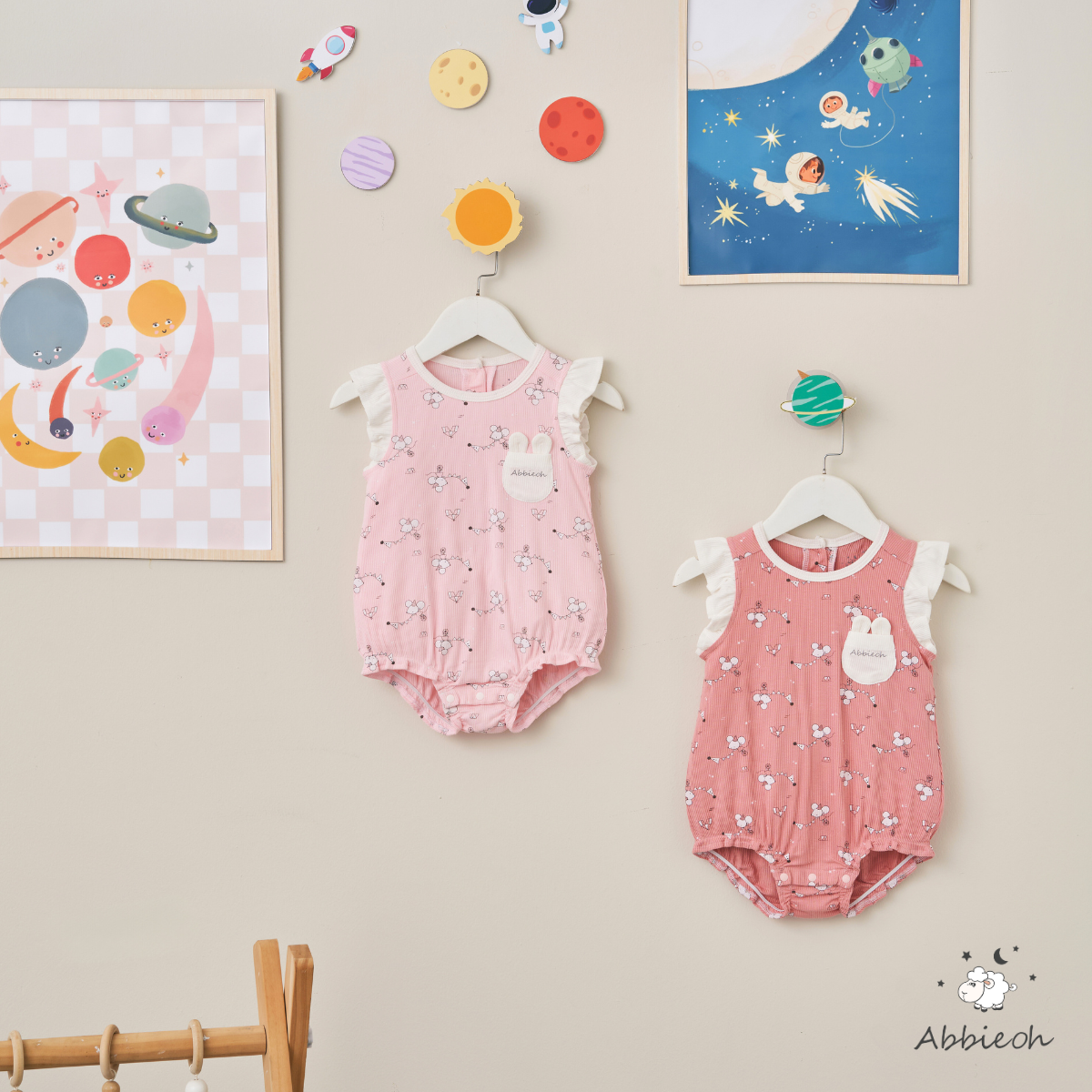 Mô tả Bộ bodysuit sát nách bé gái ABBIEOH thô cotton bèo nhún dễ thương BD775 BD780 BD773 BD626-628-439 BD754 - 5
