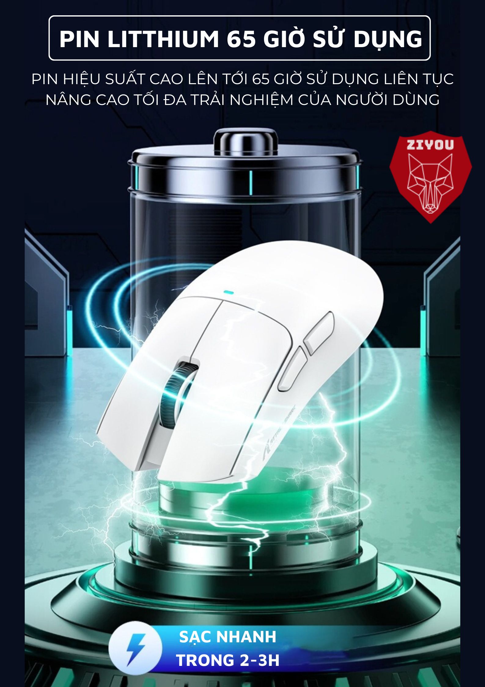 Mô tả Chuột Không Dây Bluetooth Chuyên Gaming Ziyou Attack Shark X11 Chip Khủng PAW3311 Pollingrate 1Khz - 8