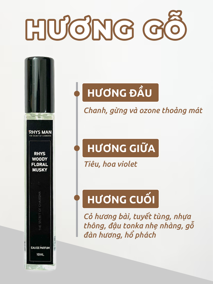 Mô tả Nước hoa nam RHYS MAN lịch lãm, đẳng cấp, lưu hương tới 12h 10ml/chai - 3