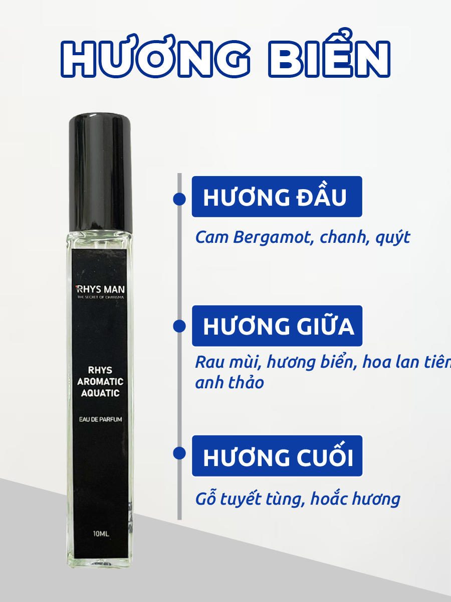 Mô tả Nước hoa nam RHYS MAN lịch lãm, đẳng cấp, lưu hương tới 12h 10ml/chai - 4