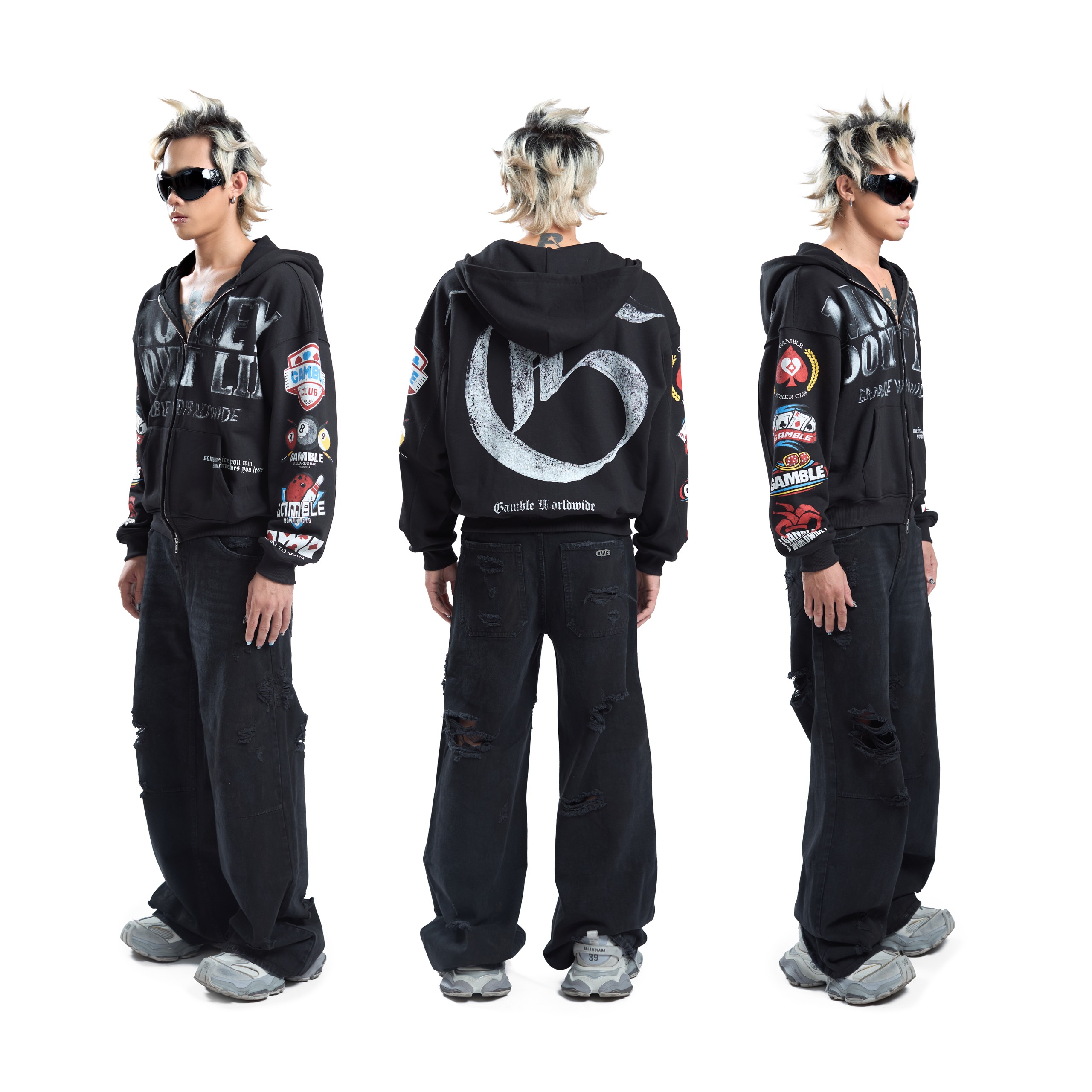 Mô tả MDL FULLZIP HOODIE / BLACK / Áo Hoodie Dây Kéo Vải Nỉ Chân Cua / GAMBLE WORLDWIDE - 1