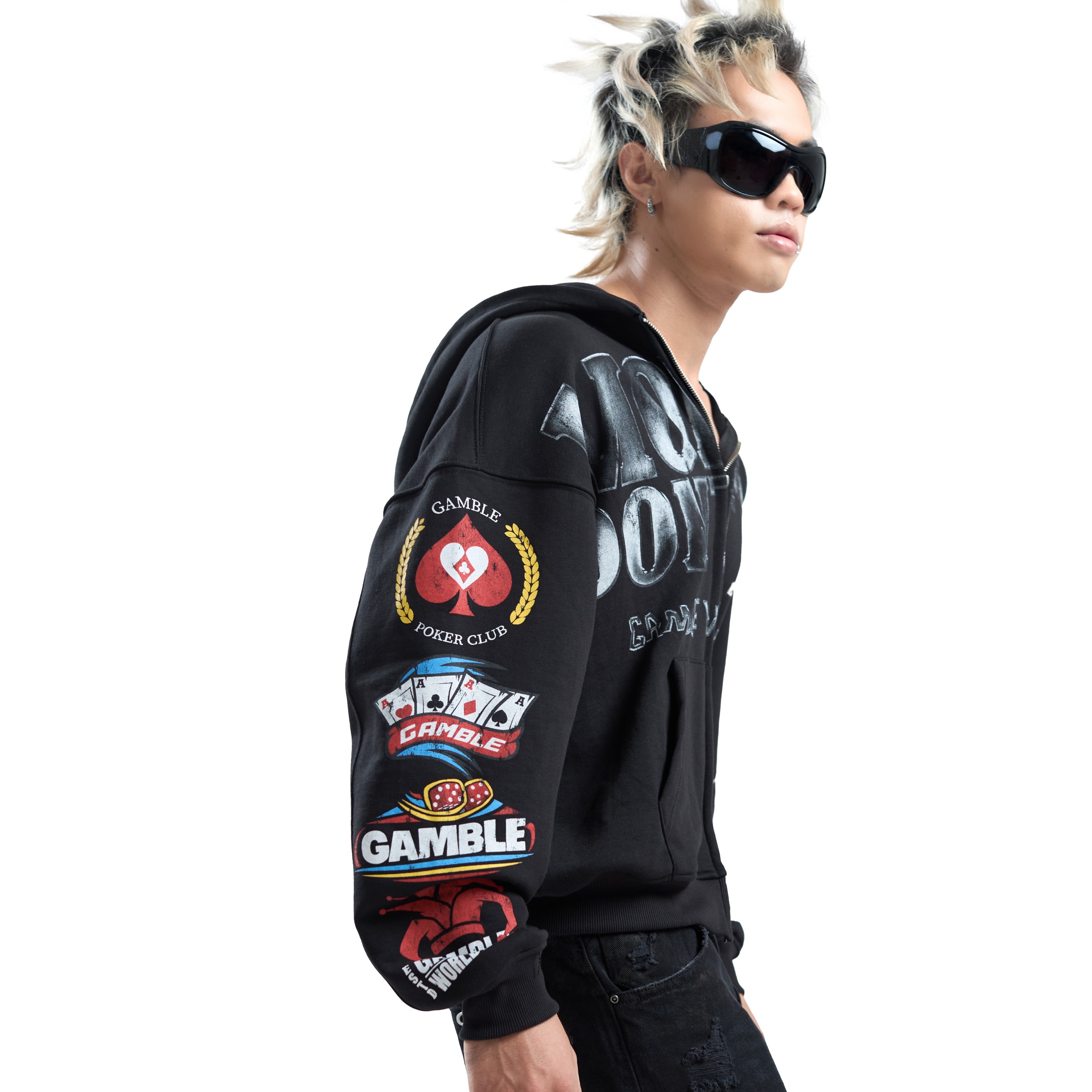 Mô tả MDL FULLZIP HOODIE / BLACK / Áo Hoodie Dây Kéo Vải Nỉ Chân Cua / GAMBLE WORLDWIDE - 5