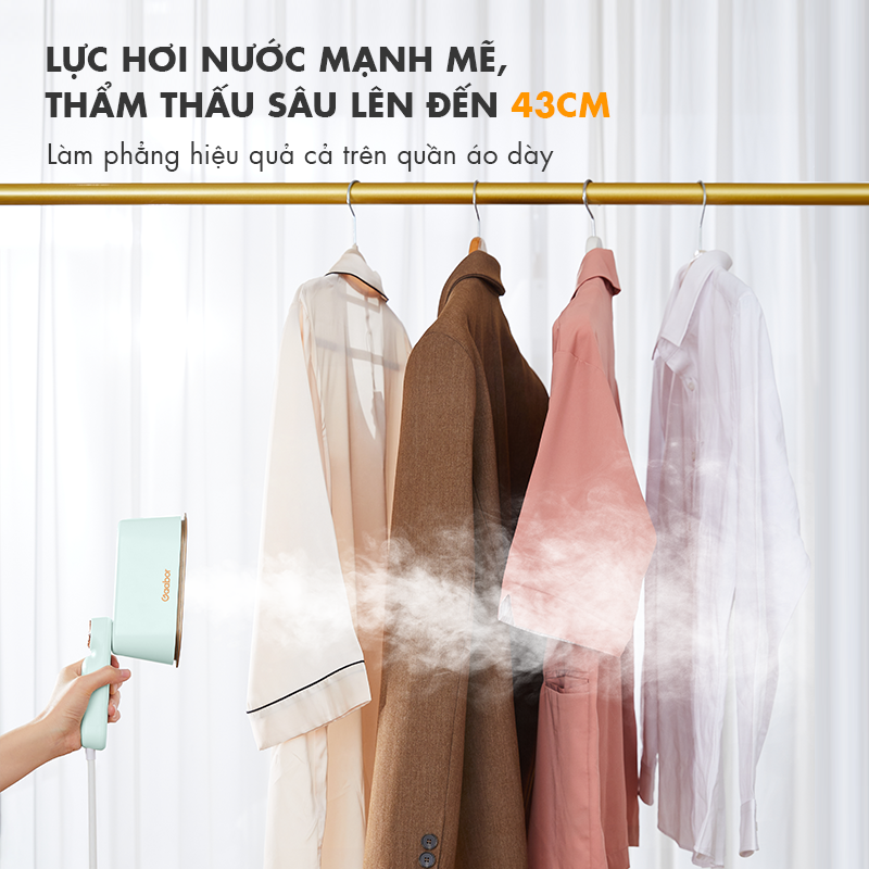 Mô tả Bàn ủi hơi nước cầm tay Gaabor HM-M01A 2in1 thích hợp cho mọi loại vải bàn là cầm tay bàn ủi hơi nước dung tích lớn - 6