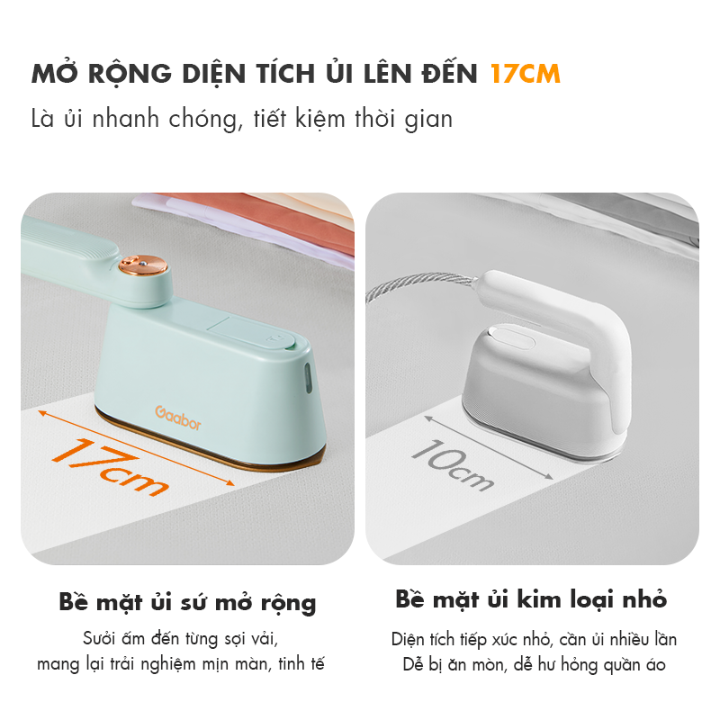 Mô tả Bàn ủi hơi nước cầm tay Gaabor HM-M01A 2in1 thích hợp cho mọi loại vải bàn là cầm tay bàn ủi hơi nước dung tích lớn - 2